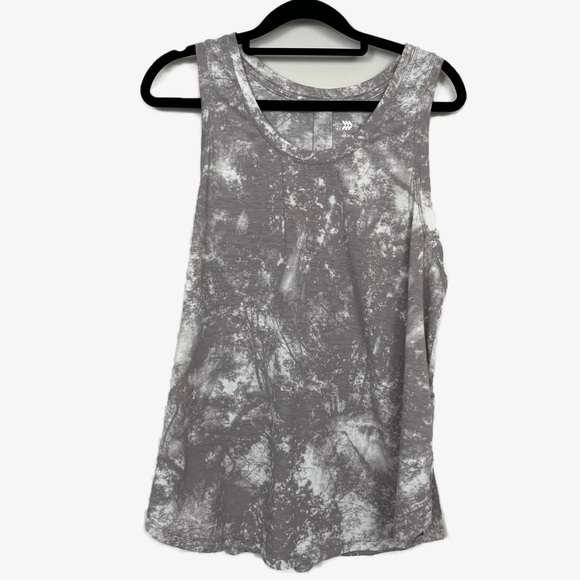 all in motion Tops - ALL IN MOTION RACER BACK TANK TOP IN GREY AND WHITE SIZE LARGE